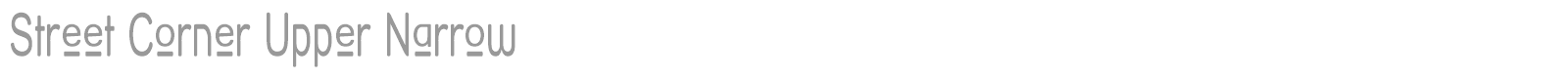Street Corner font preview